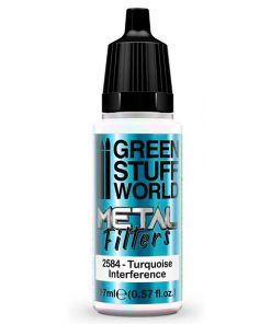Metalfarve transparent turkis 17 ml