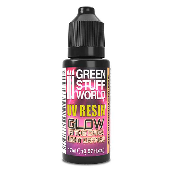 UV resin lys orange - glow in the dark 17 ml