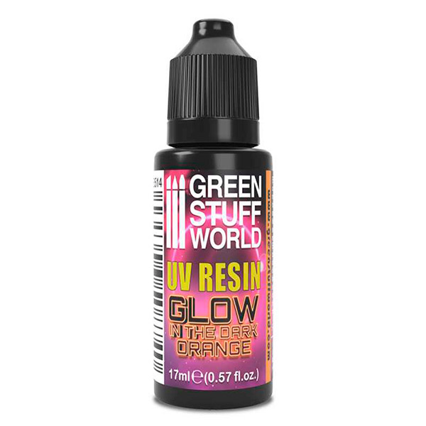 UV resin orange - glow in the dark 17 ml