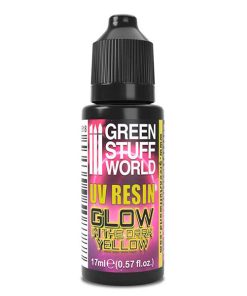 UV resin gul - glow in the dark 17 ml